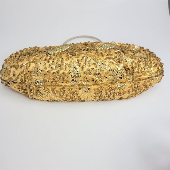 Gold Glitter Evening Clutch Purse - Picture 3 of 13